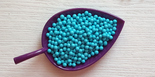 Choco Ball-Polished- Blue-4mm