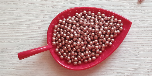 Choco Ball-Silver-Pink-4mm